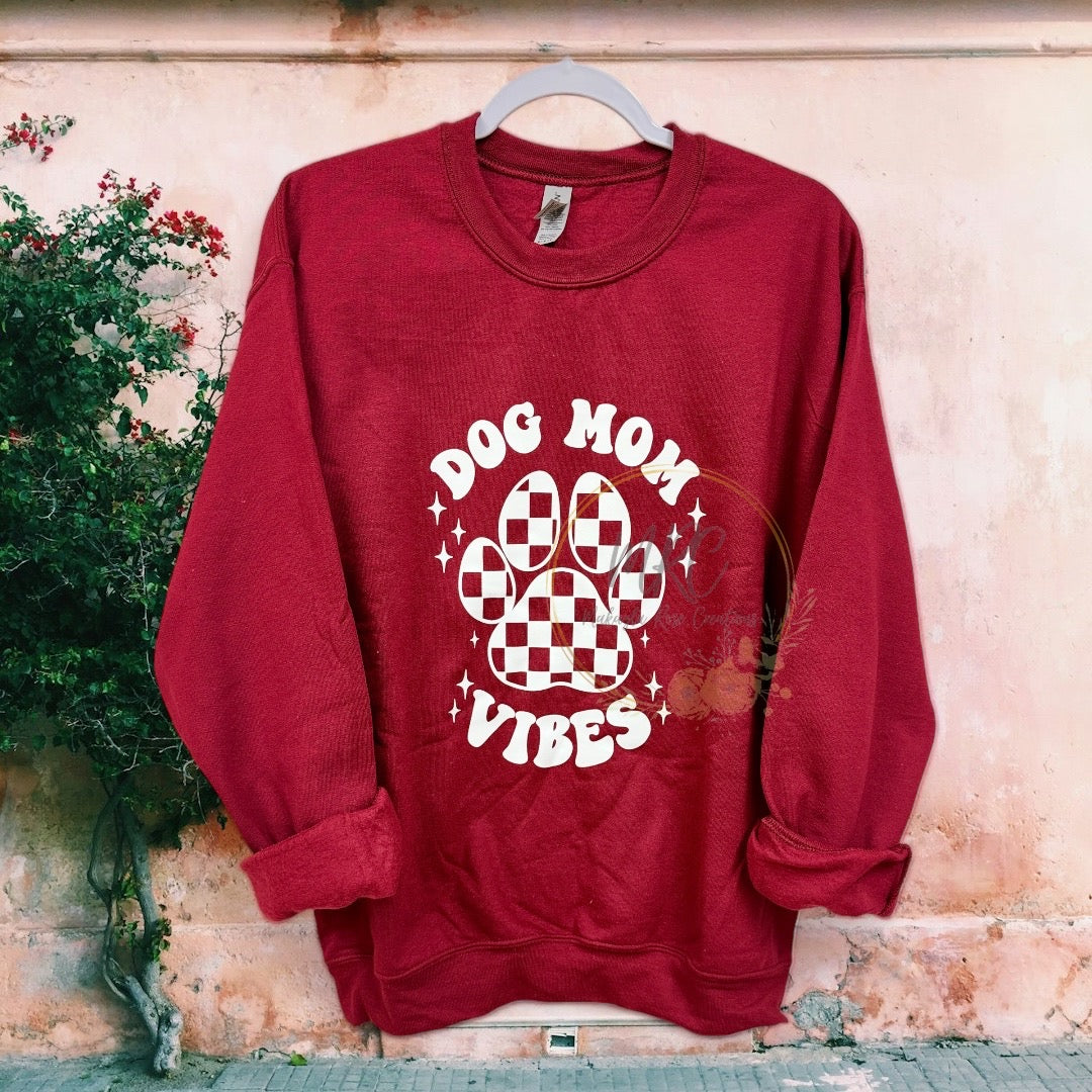 Dog Mom Vibes Crewneck Sweatshirt
