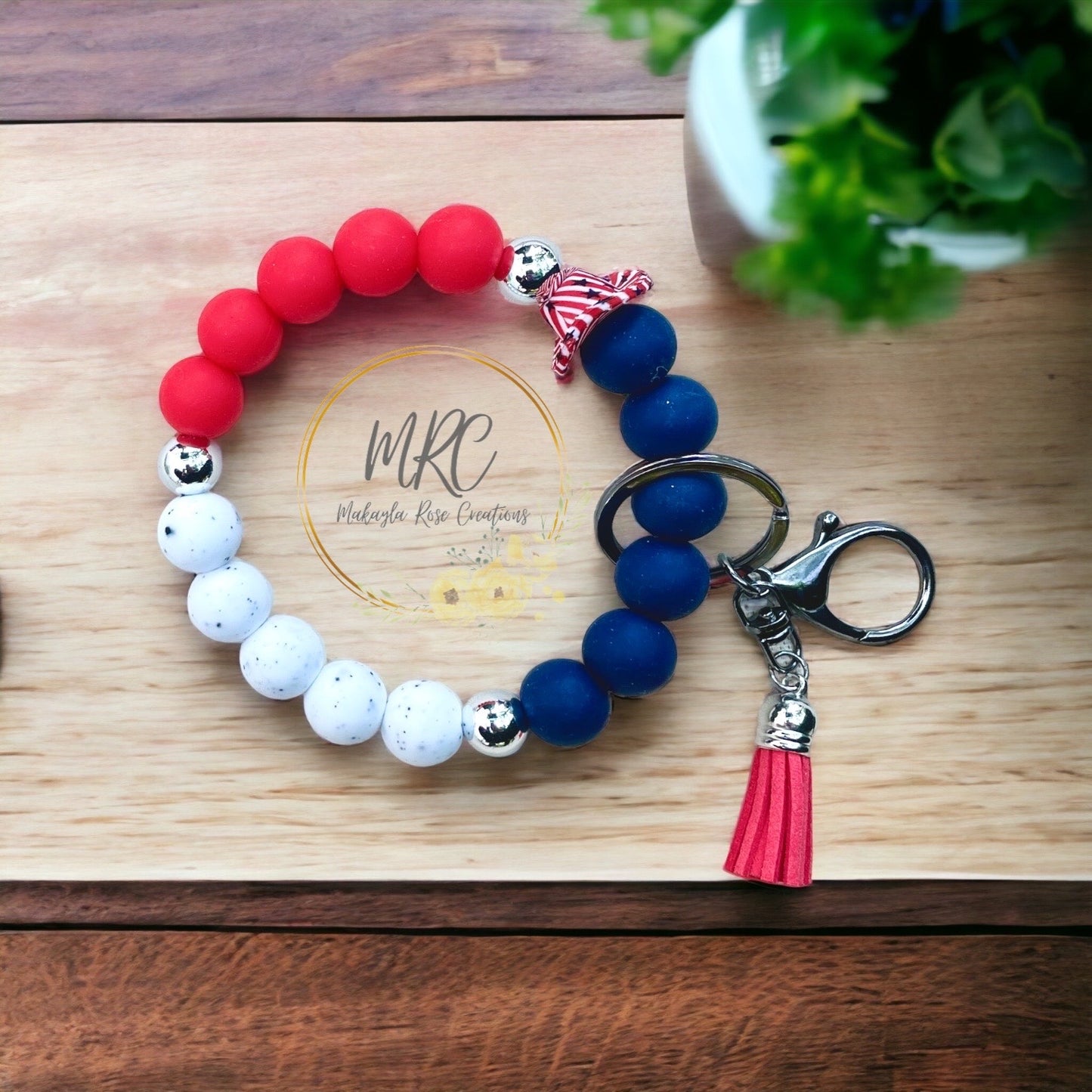 Country USA Keychain Bracelet
