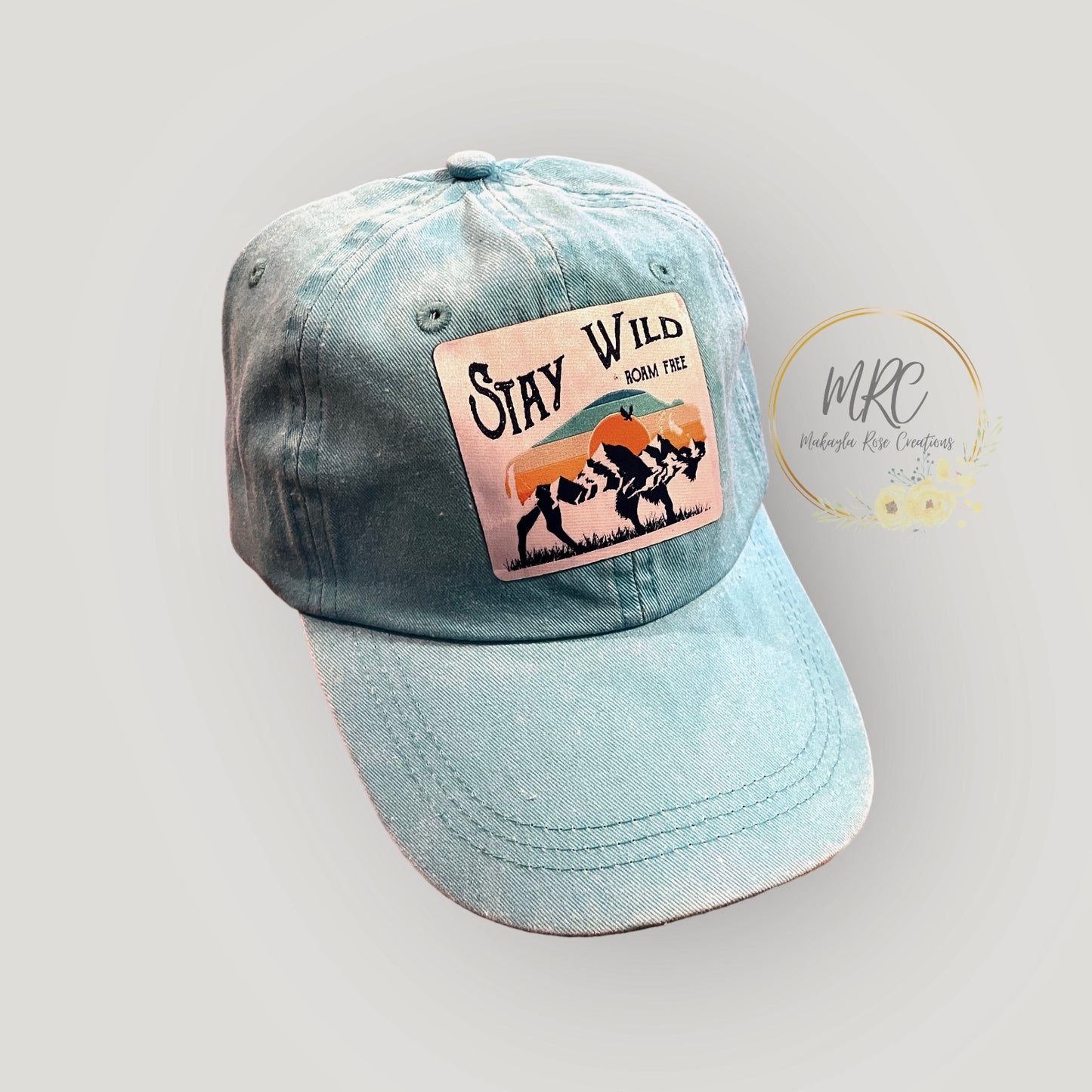 “Stay Wild” Aqua LP Structured Twill Cap
