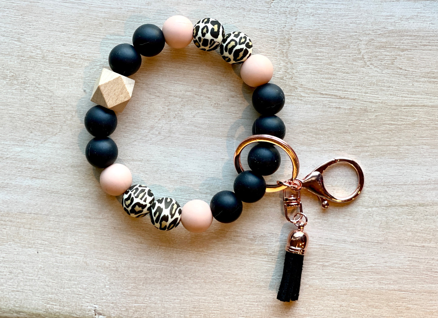 Classic Leopard Keychain Bracelet