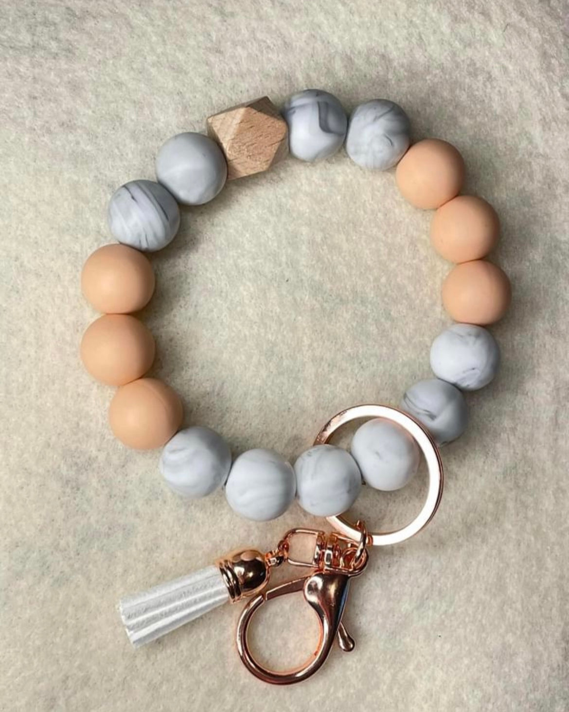 Southern Peach Keychain Bracelet