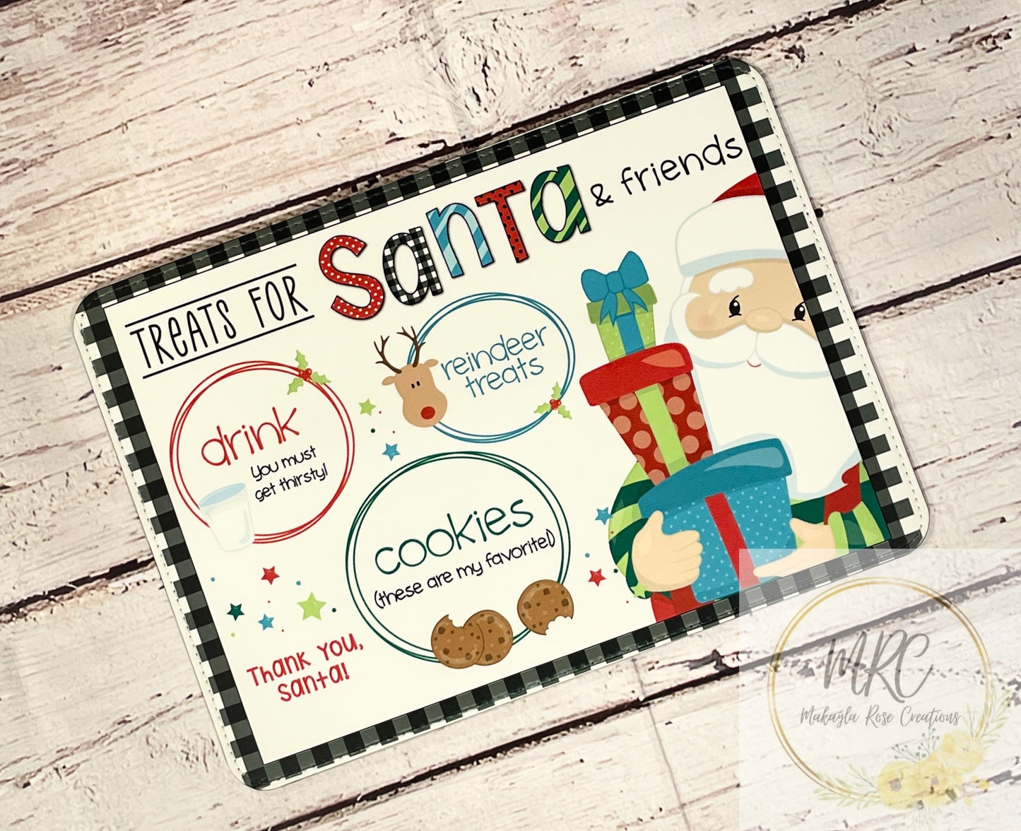 Treats For Santa & Friends Leather Mat