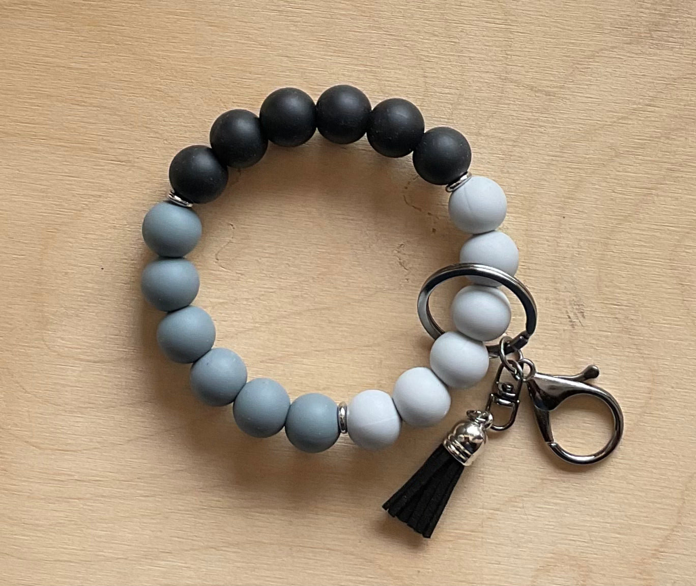 Simply Basic Black Keychain Bracelet