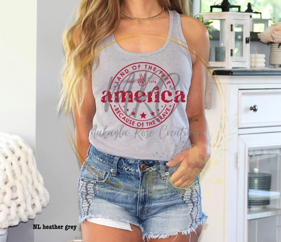 America Razorback Tank Top