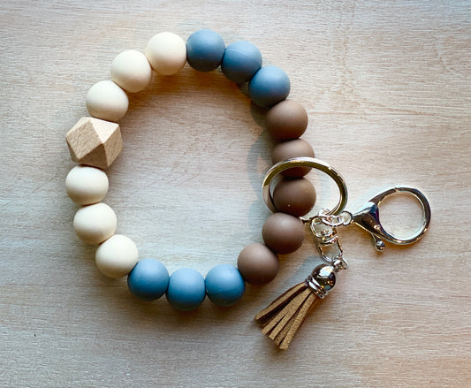 Lunar Blue Ivory Keychain Bracelet