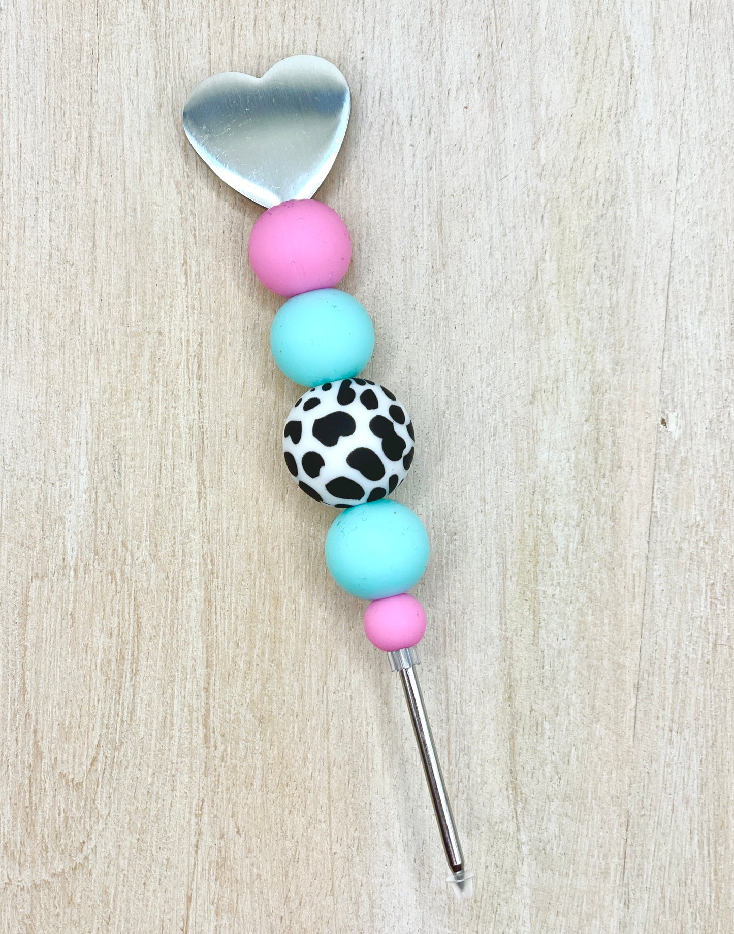 Beaded Cookie Scribe “Cotton Candy Moo”