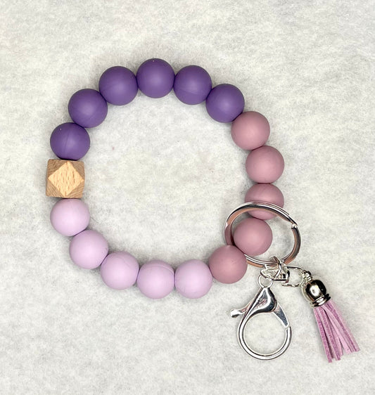 Lavender Ombré Keychain Bracelet