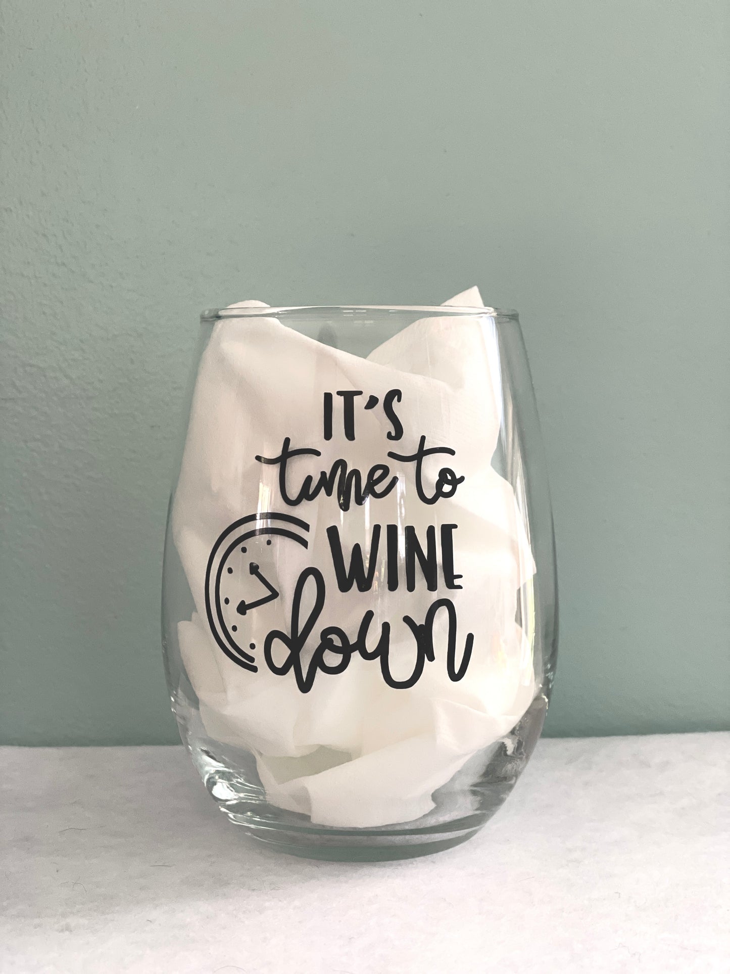 It’s Time to Wine Down Stemless Wine Glass