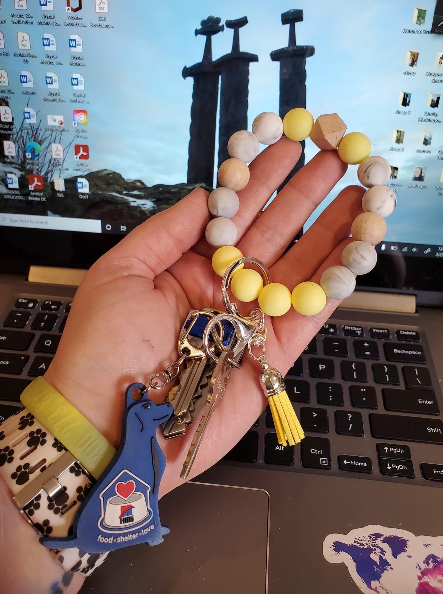 Mellow Yellow Keychain Bracelet