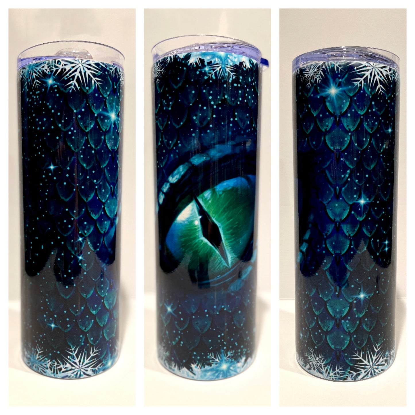 Icy Dragon 20oz Skinny Stainless Steel Sublimation Tumbler