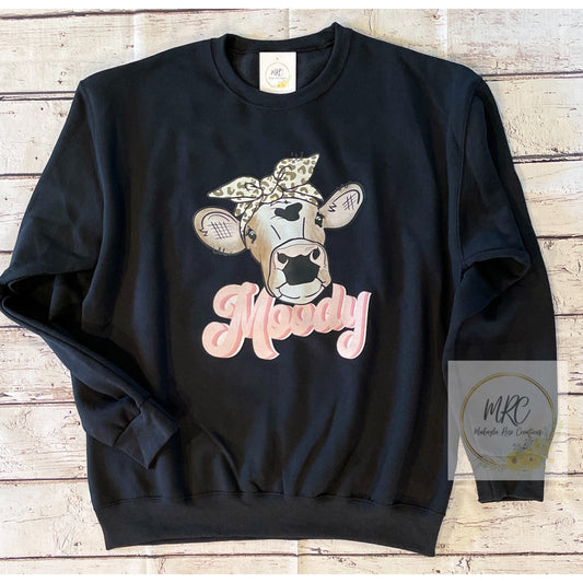 “Moody Cow” Crewneck Sweatshirt