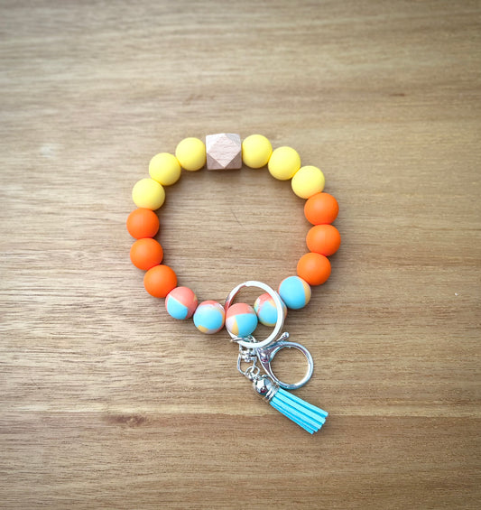 Sunset Swirl Keychain Bracelet