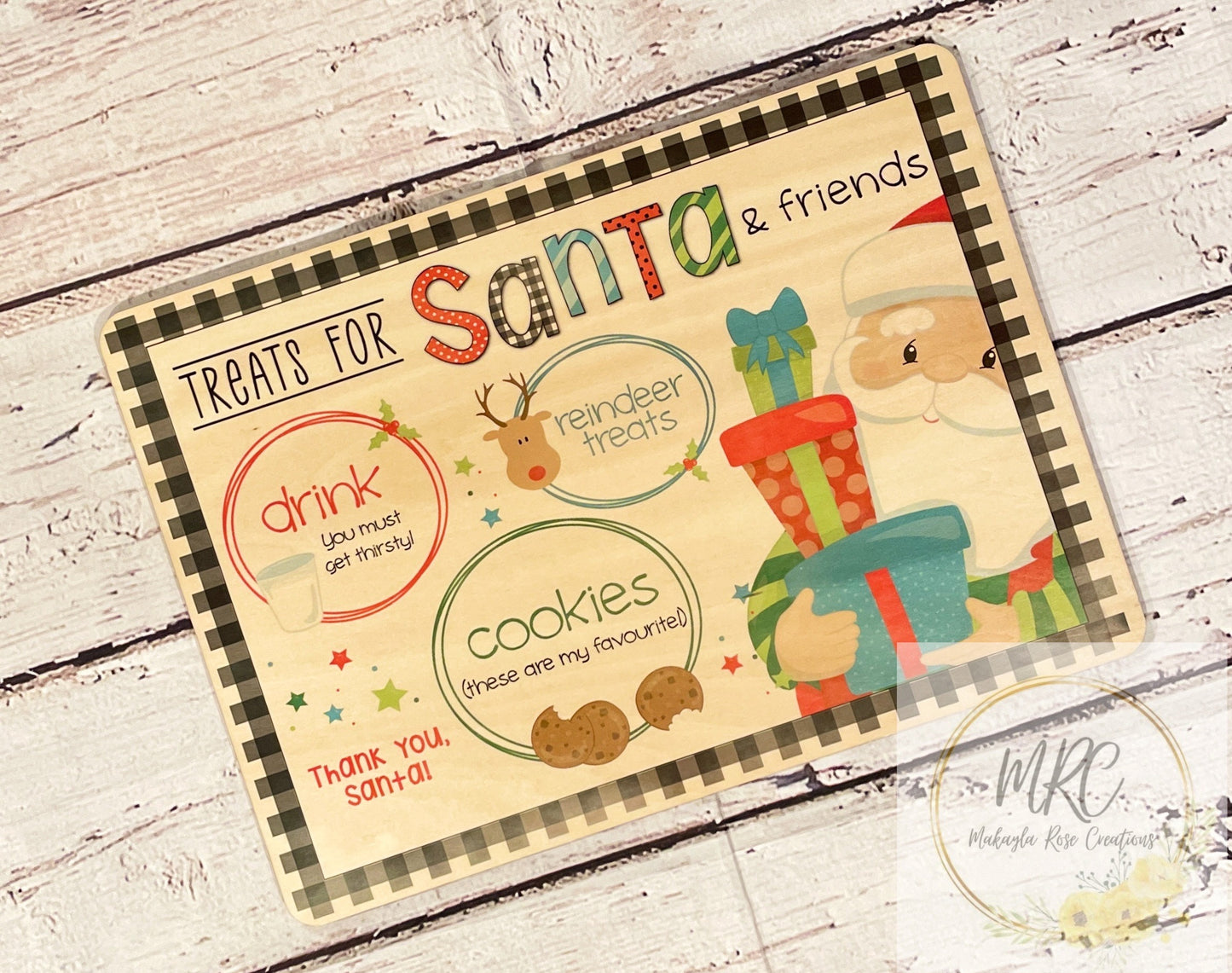 Treats For Santa & Friends Wood Mat